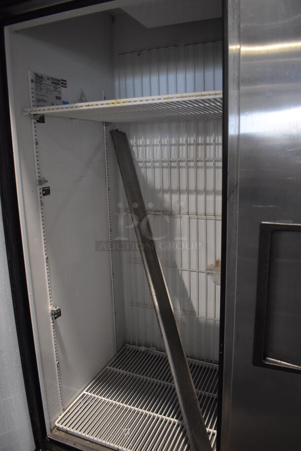 2013 True T-49F ENERGY STAR Stainless Steel Commercial 2 Door Reach In Freezer w/ Poly Coated Racks on Commercial Casters. 115 Volts, 1 Phase. 54x30x83. Tested and Working! - Image 5 of 6