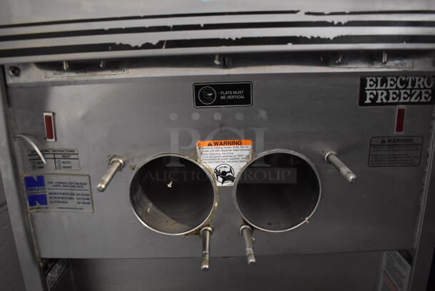 2013 Electro Freeze SL500-232 Stainless Steel Commercial Floor Style Air Cooled 2 Flavor w/ Twist Soft Serve Ice Cream Machine on Commercial Casters. 208-230 Volts, 3 Phase. 22x29x59 - Image 4 of 7