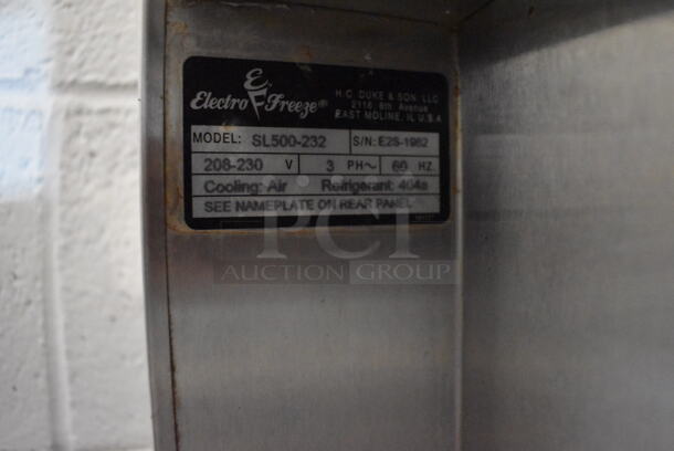 2013 Electro Freeze SL500-232 Stainless Steel Commercial Floor Style Air Cooled 2 Flavor w/ Twist Soft Serve Ice Cream Machine on Commercial Casters. 208-230 Volts, 3 Phase. 22x29x59 - Image 6 of 7