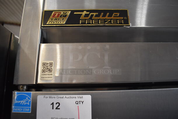 2013 True T-49F ENERGY STAR Stainless Steel Commercial 2 Door Reach In Freezer w/ Poly Coated Racks on Commercial Casters. 115 Volts, 1 Phase. 54x30x83. Tested and Working! - Image 3 of 6