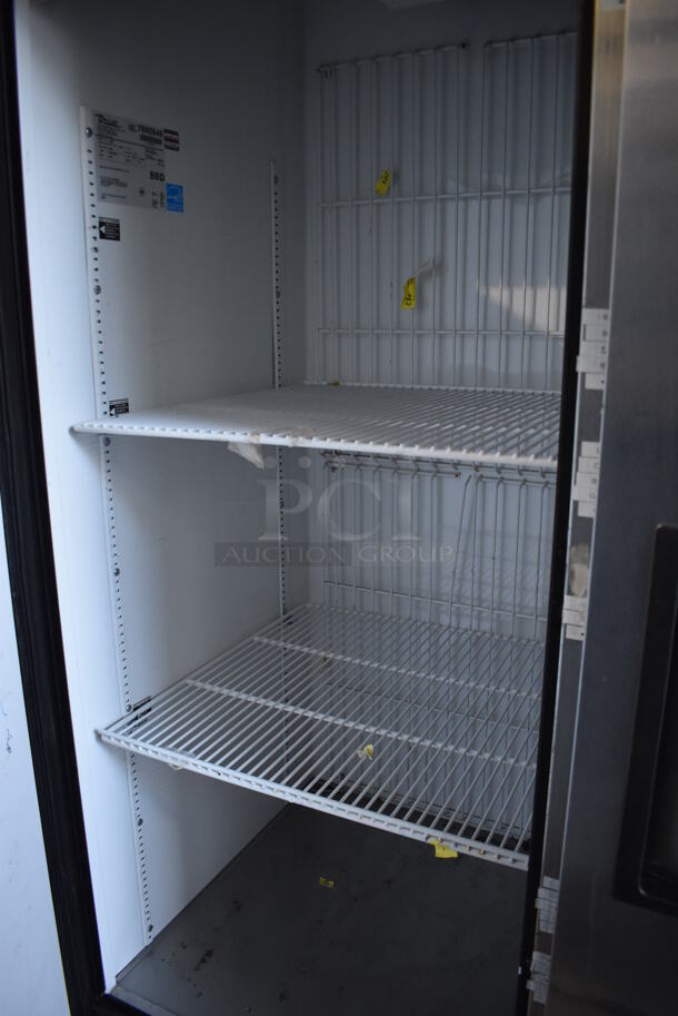 2013 True T-49F ENERGY STAR Stainless Steel Commercial 2 Door Reach In Freezer w/ Poly Coated Racks on Commercial Casters. 115 Volts, 1 Phase. 54x30x83. Tested and Working! - Image 5 of 6