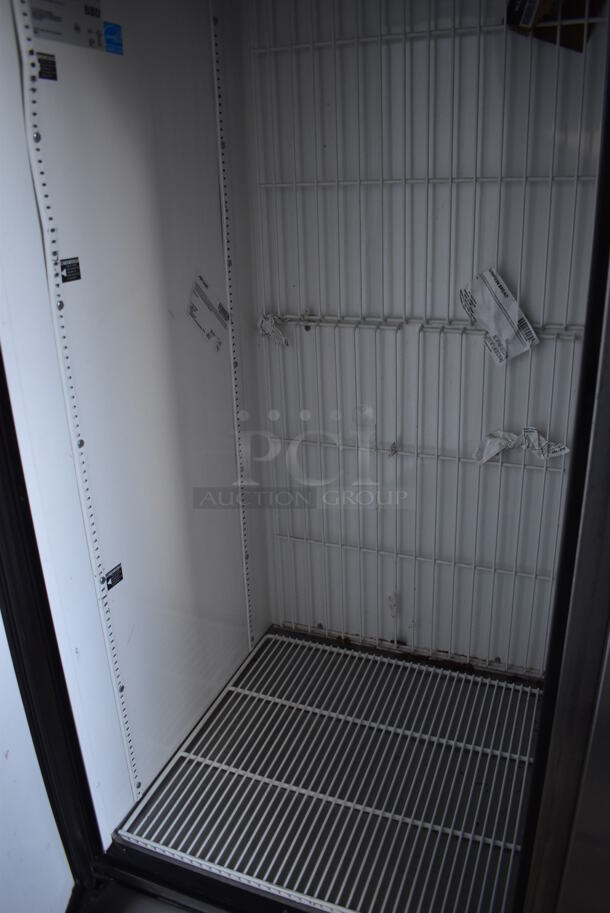 2013 True T-49F ENERGY STAR Stainless Steel Commercial 2 Door Reach In Freezer w/ Poly Coated Racks on Commercial Casters. 115 Volts, 1 Phase. 54x30x83. Tested and Working! - Image 5 of 6