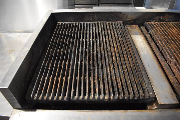 Stainless Steel Commercial Natural Gas Powered Charbroiler Grill on Commercial Casters. 48x32x40 - Image 2 of 7