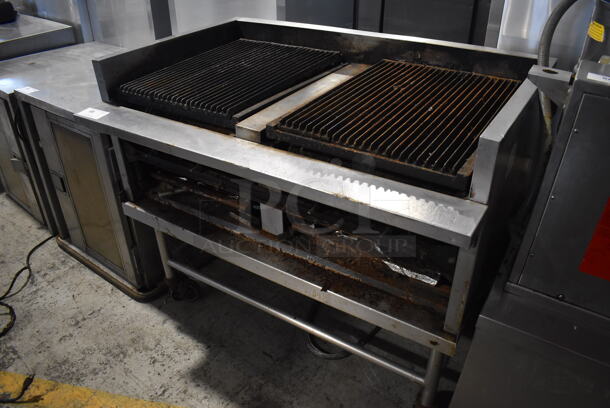 Stainless Steel Commercial Natural Gas Powered Charbroiler Grill on Commercial Casters. 48x32x40 - Image 4 of 7