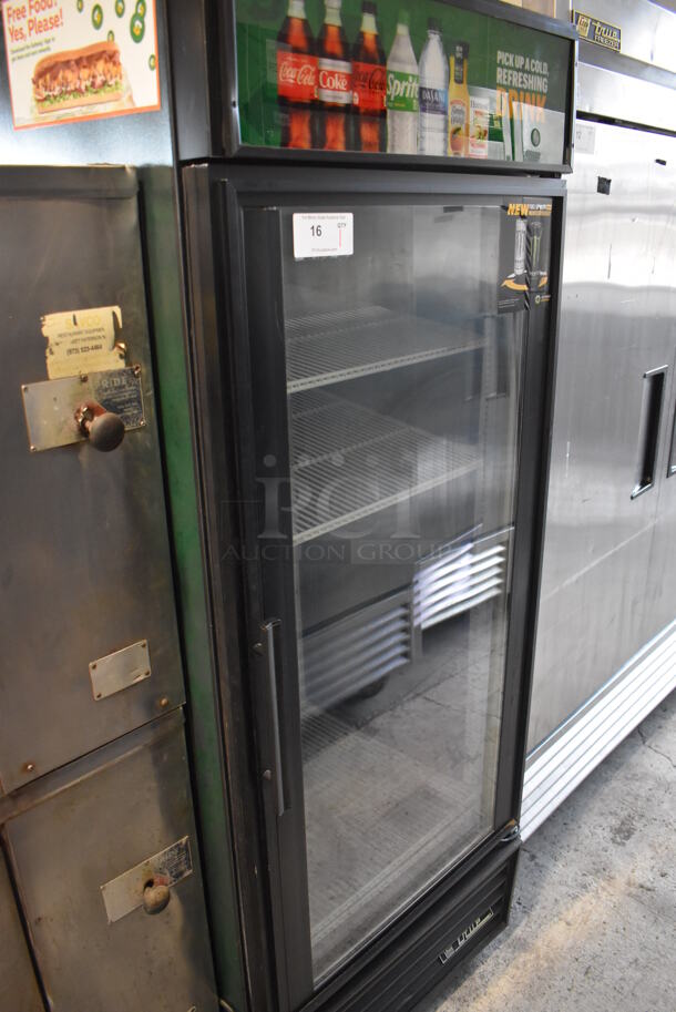 2013 True GEM-26 ENERGY STAR Metal Commercial Single Door Reach In Cooler Merchandiser w/ Poly Coated Racks. 115 Volts, 1 Phase. 30x30x79. Tested and Working! - Image 1 of 6