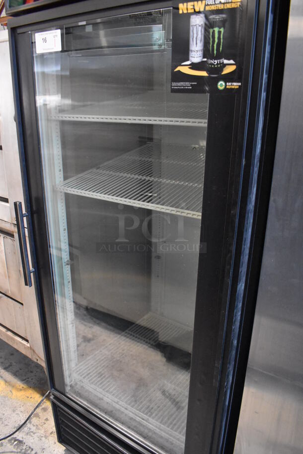 2013 True GEM-26 ENERGY STAR Metal Commercial Single Door Reach In Cooler Merchandiser w/ Poly Coated Racks. 115 Volts, 1 Phase. 30x30x79. Tested and Working! - Image 3 of 6