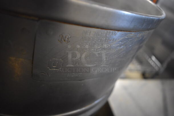 Two 2011/2015 Groen TDB-40 Stainless Steel Commercial 40 Quart Tilting Steam Kettles on Kettle Station. 208-240 Volts. 67x30.5x49 - Image 10 of 12