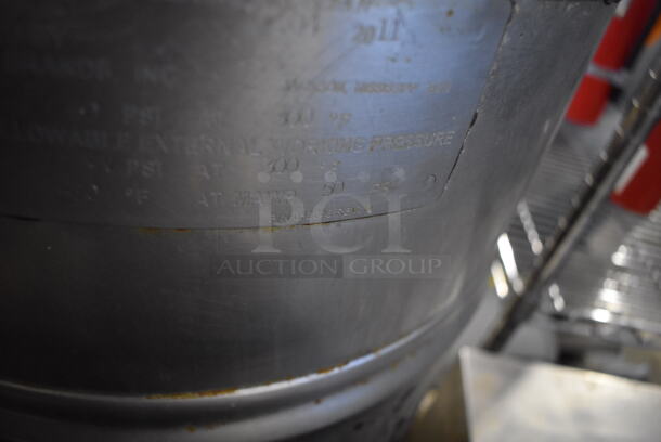 Two 2011/2015 Groen TDB-40 Stainless Steel Commercial 40 Quart Tilting Steam Kettles on Kettle Station. 208-240 Volts. 67x30.5x49 - Image 11 of 12