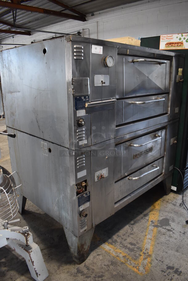 2 Bakers Pride D125 Stainless Steel Commercial Natural Gas Powered Single Deck Pizza Oven w/ Cooking Stones on Metal Legs. 125,000 BTU. 65.5x43x70. 2 Times Your Bid! - Image 2 of 12