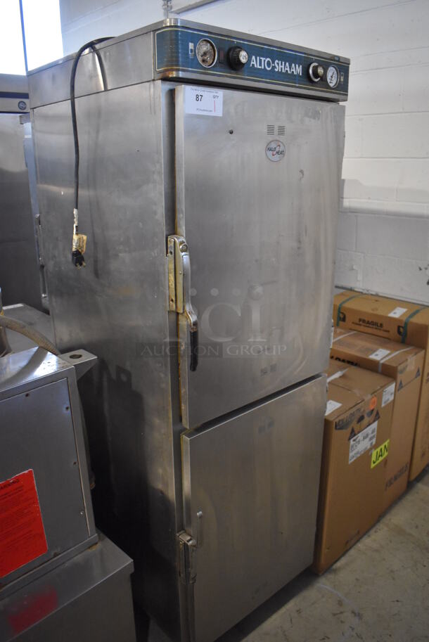 Alto Shaam Halo Heat Stainless Steel Commercial 2 Half Size Door Reach In Pass Through Heated Holding Cabinet. 250 Volts, 1 Phase. 24x34x71.5 - Image 3 of 9