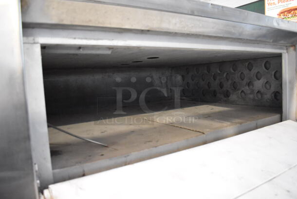 2 Bakers Pride D125 Stainless Steel Commercial Natural Gas Powered Single Deck Pizza Oven w/ Cooking Stones on Metal Legs. 125,000 BTU. 65.5x43x70. 2 Times Your Bid! - Image 5 of 12