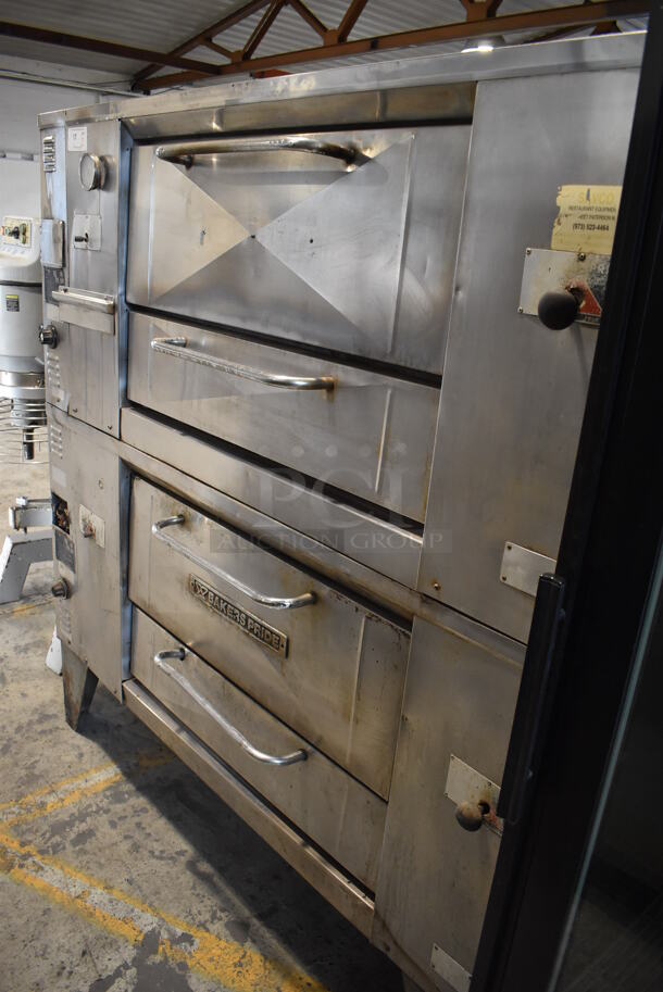 2 Bakers Pride D125 Stainless Steel Commercial Natural Gas Powered Single Deck Pizza Oven w/ Cooking Stones on Metal Legs. 125,000 BTU. 65.5x43x70. 2 Times Your Bid! - Image 11 of 12