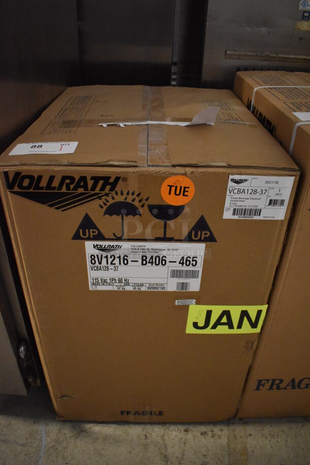 BRAND NEW IN BOX! Vollrath VCBA128-37 Stainless Steel Commercial Countertop 2 Hopper Slushie Machine. Hoppers Have 1.6 Gallon Capacity. 115 Volts, 1 Phase. 15x20x27. Tested and Working! - Image 2 of 3