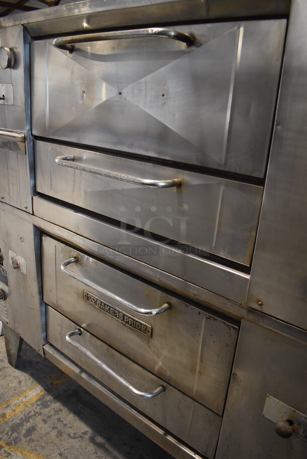 2 Bakers Pride D125 Stainless Steel Commercial Natural Gas Powered Single Deck Pizza Oven w/ Cooking Stones on Metal Legs. 125,000 BTU. 65.5x43x70. 2 Times Your Bid! - Image 12 of 12