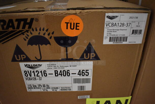 BRAND NEW IN BOX! Vollrath VCBA128-37 Stainless Steel Commercial Countertop 2 Hopper Slushie Machine. Hoppers Have 1.6 Gallon Capacity. 115 Volts, 1 Phase. 15x20x27. Tested and Working! - Image 3 of 3