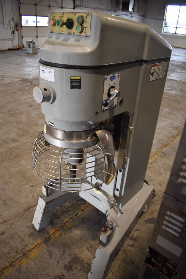 Globe SP62P Metal Commercial Floor Style 60 Quart Planetary Dough Mixer w/ Bowl Guard. 208 Volts, 3 Phase. 30x40x60