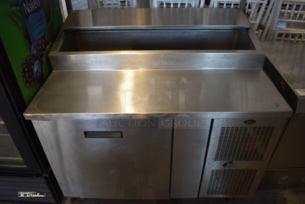 Randell 8148NM Stainless Steel Commercial Pizza Prep Table w/ 2 Over Shelves on Commercial Casters. 115 Volts, 1 Phase. 48x34x72. Tested and Powers On But Does Not Get Cold - Image 2 of 7