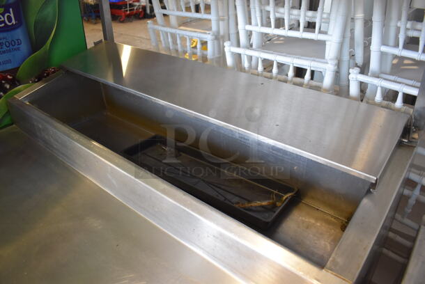 Randell 8148NM Stainless Steel Commercial Pizza Prep Table w/ 2 Over Shelves on Commercial Casters. 115 Volts, 1 Phase. 48x34x72. Tested and Powers On But Does Not Get Cold - Image 5 of 7