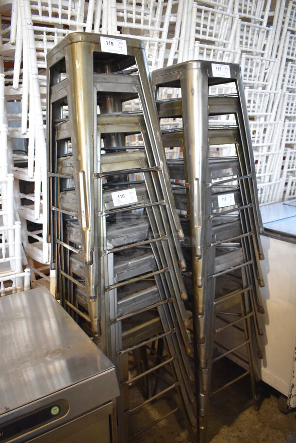 4 Gray Metal Tolix Style Bar Height Stools. Stock Picture - Cosmetic Condition May Vary. 17x17x30. 4 Times Your Bid! - Image 4 of 4