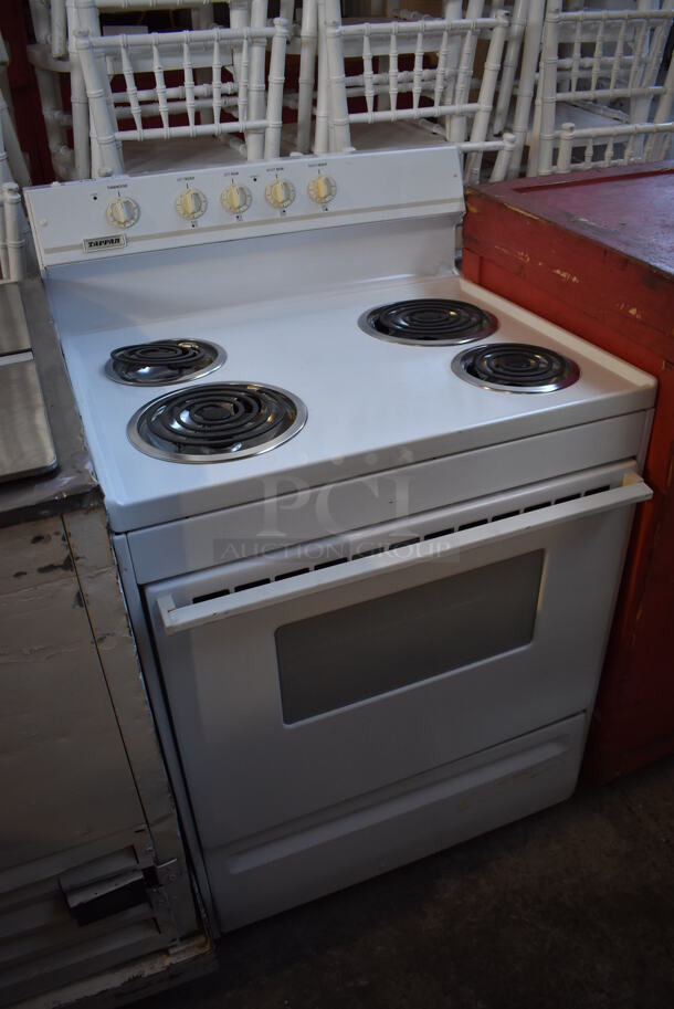 Tappan Metal Electric Powered 4 Burner Range w/ Oven. 30x28x45 - Image 2 of 8