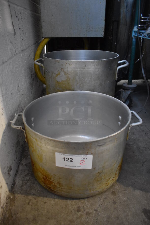 2 Metal Stock Pots. 17.5x14.5x9.5, 15.5x18x14.5. 2 Times Your Bid! - Image 1 of 3