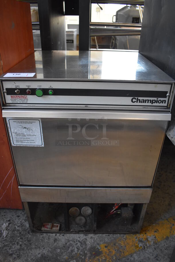 Champion Stainless Steel Commercial Undercounter Dishwasher. 208 Volts, 1 Phase. 24x25x33 - Image 1 of 6