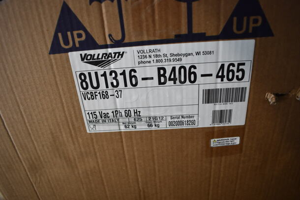 BRAND NEW IN BOX! Vollrath VCBF168-37 Metal Commercial Countertop Triple Hopper Slushie Machine. Hopper Has 2.6 Gallon Capacity. 120 Volts, 1 Phase. Tested and Working! - Image 2 of 2