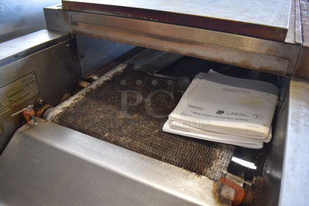 CTX HB4 Stainless Steel Commercial Floor Style Electric Powered Hearth Bake Conveyor Oven on Commercial Casters. Comes w/ Manual. 208 Volts, 3 Phase. 92x38x49 - Image 7 of 8