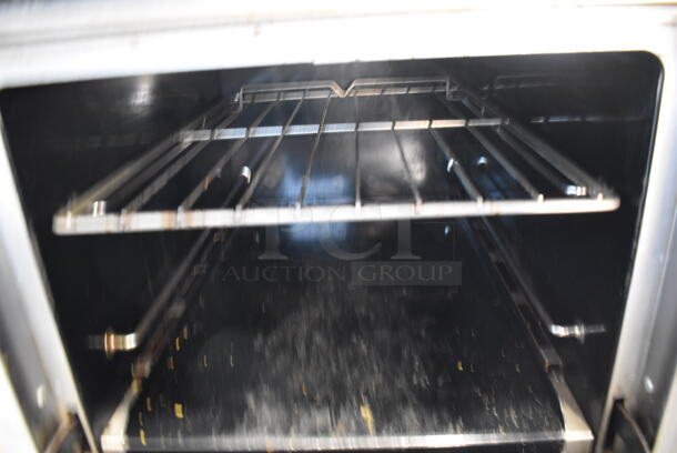 Stainless Steel Commercial Natural Gas Powered 4 Burner Range w/ Oven and Back Splash on Commercial Casters. 24x34x47 - Image 5 of 5