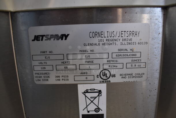 Cornelius Jetspray EJ1 Metal Commercial Countertop Refrigerated Beverage Machine. 120 Volts, 1 Phase. 17x20x28. Tested and Working! - Image 5 of 6