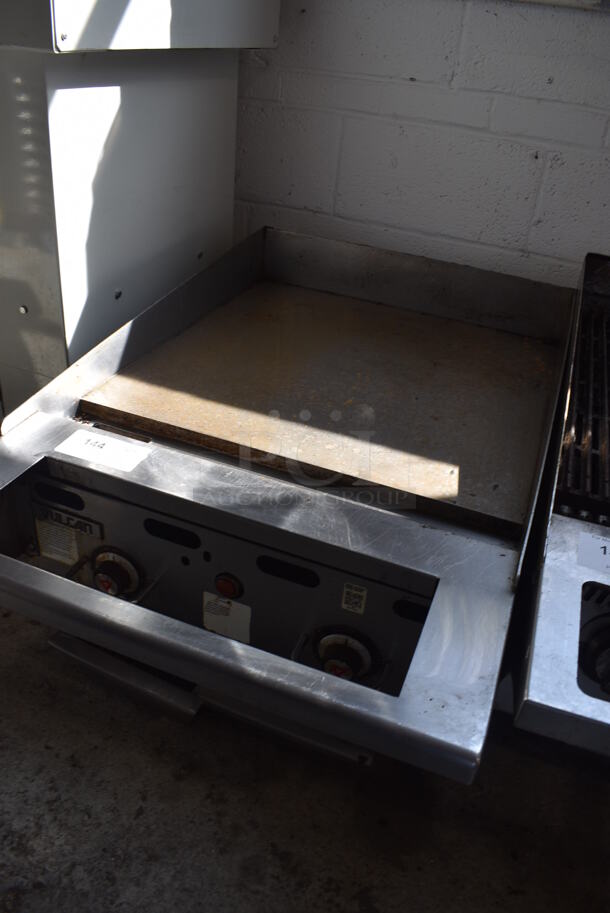 Vulcan Stainless Steel Commercial Countertop Natural Gas Powered Flat Top Griddle w/ Thermostatic Controls. 24x40x25 - Image 5 of 5
