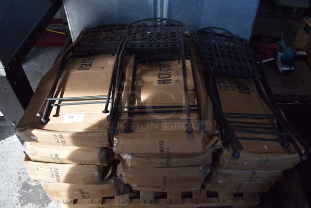 PALLET LOT OF 28 BRAND NEW! Black Metal Mesh Patio Chairs. 15.5x19x35. 28 Times Your Bid! - Image 5 of 7