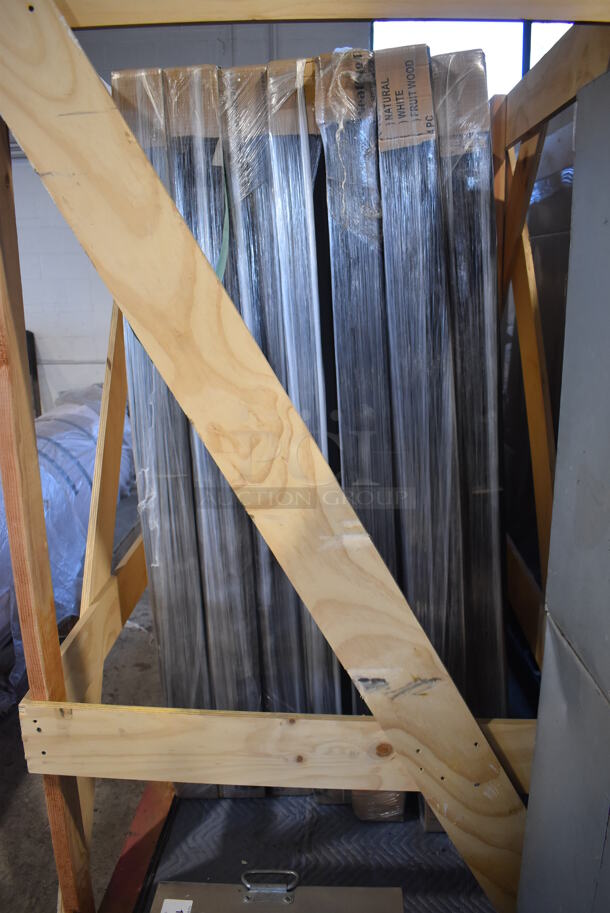 ALL ONE MONEY! BRAND NEW IN CRATE Lot of 7 Wooden Stage Risers. Makes Approximately 150 Square Feet. Each Riser Is 72x72x4 - Image 2 of 4