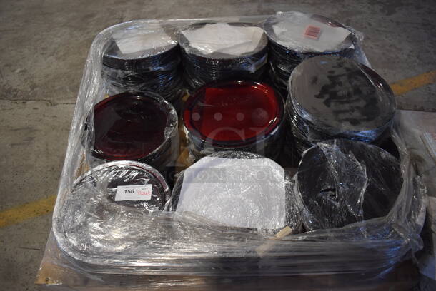 ALL ONE MONEY! PALLET LOT of Hammered Red Glass Chargers. 13x13x0.5 - Image 5 of 6