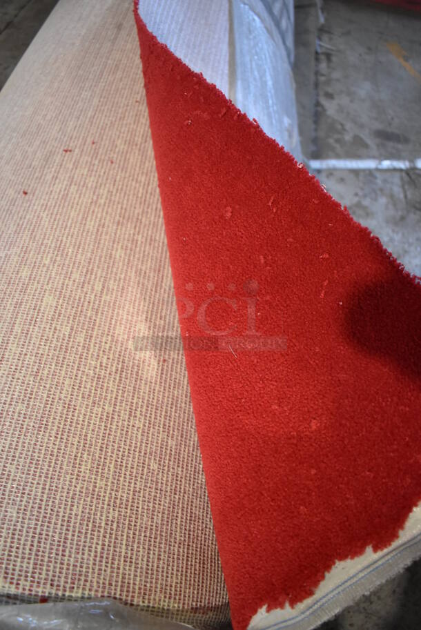 BRAND NEW Roll of Red Carpet. Rolled Up: 149x24x24 - Image 3 of 4