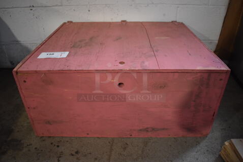 Pink Wooden Box. 26.5x23x12