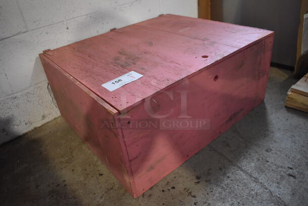 Pink Wooden Box. 26.5x23x12 - Image 2 of 4
