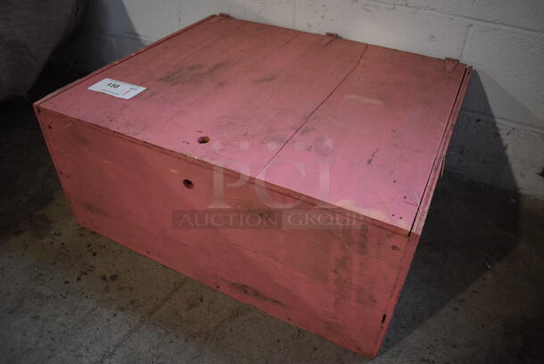 Pink Wooden Box. 26.5x23x12 - Image 3 of 4