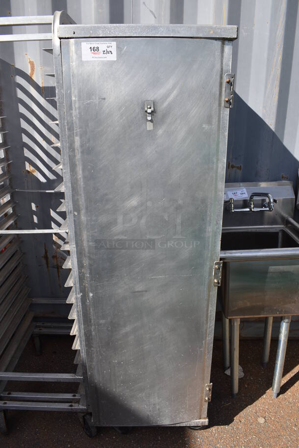 Metal Commercial Enclosed Pan Transport Rack on Commercial Casters. 21.5x27.5x67.5 - Image 1 of 5