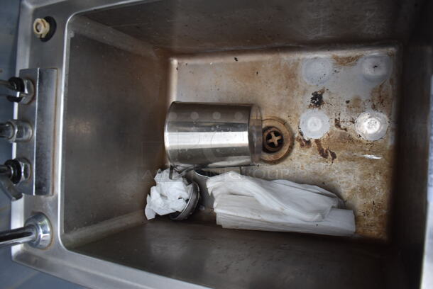 Stainless Steel Commercial Single Bay Sink w/ Faucet, Handles and Water Dispenser. 15x21x24 - Image 3 of 4