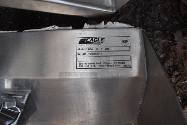 Eagle HSA-10-F-LRS Stainless Steel Commercial Single Bay Wall Mount Sink w/ Faucet, Handles and Side Splash Guards. 19x15x22 - Image 4 of 4