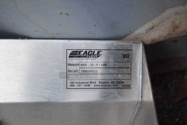 Eagle HSA-10-F-LRS Stainless Steel Commercial Single Bay Wall Mount Sink w/ Faucet, Handles and Side Splash Guards. 19x15x22 - Image 3 of 4