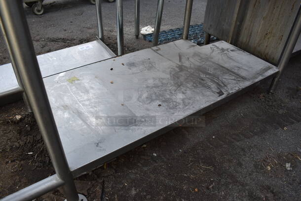 Stainless Steel Table w/ Sink Bay, Sink Bay Cover, Back Splash and Under Shelf. 76x28x63. 14x18x7 - Image 4 of 5