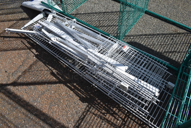 ALL ONE MONEY! Lot of Various White Finish Wire Shelves and Various Brackets - Image 1 of 4