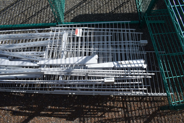 ALL ONE MONEY! Lot of Various White Finish Wire Shelves and Various Brackets - Image 2 of 4
