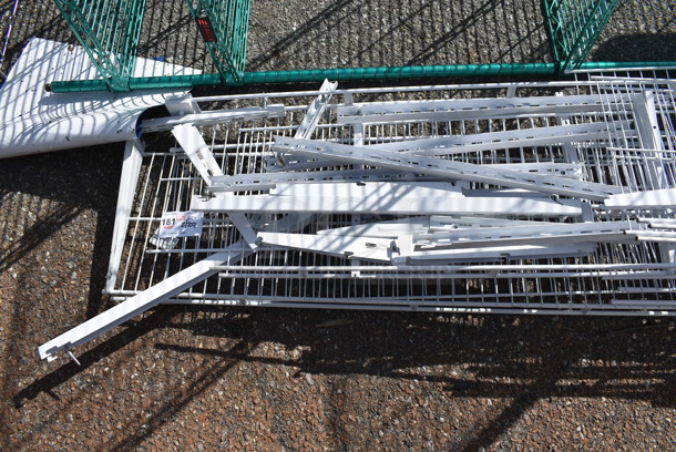 ALL ONE MONEY! Lot of Various White Finish Wire Shelves and Various Brackets - Image 3 of 4