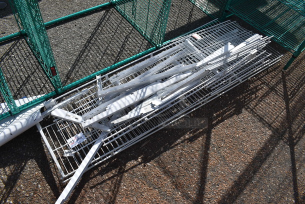 ALL ONE MONEY! Lot of Various White Finish Wire Shelves and Various Brackets - Image 4 of 4