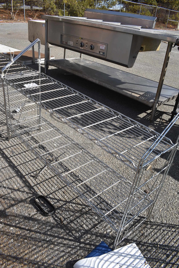 Chrome Finish 2 Tier Shelving Unit. 47.5x12x31 - Image 2 of 3