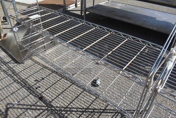 Chrome Finish 2 Tier Shelving Unit. 47.5x12x31 - Image 2 of 3