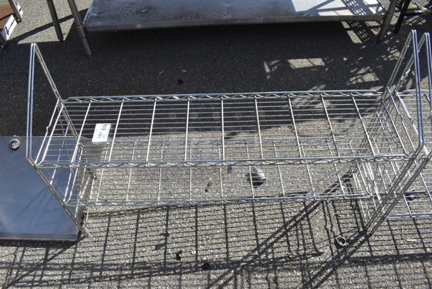 Chrome Finish 2 Tier Shelving Unit. 47.5x12x31 - Image 3 of 3